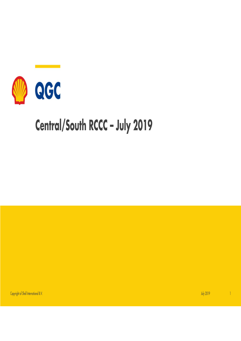 Central/South RCCC – July 2019