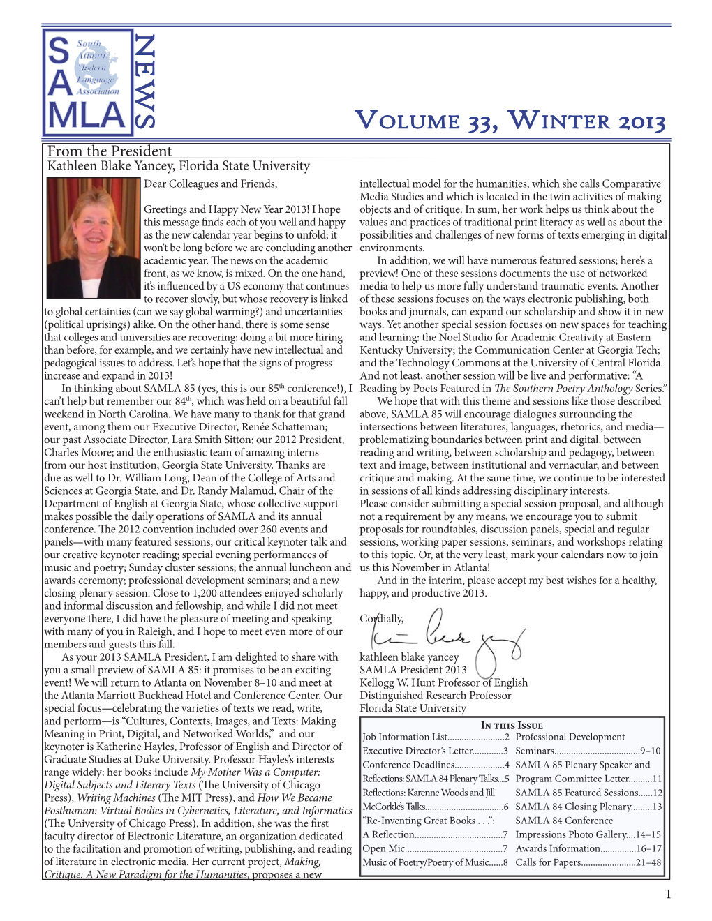 Volume 33, Winter 2013