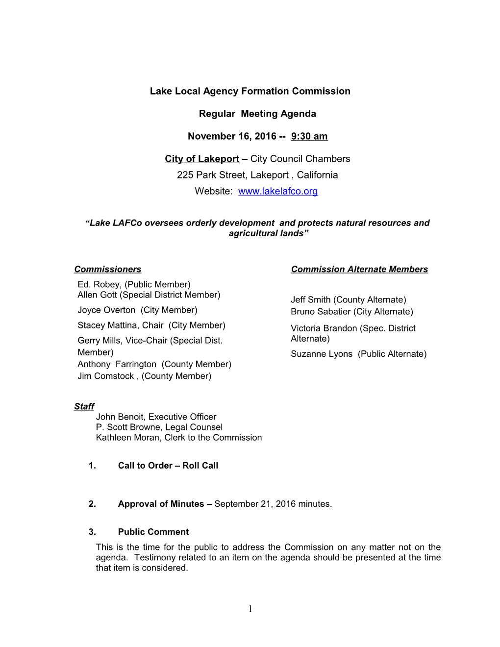 Lake Local Agency Formation Commission