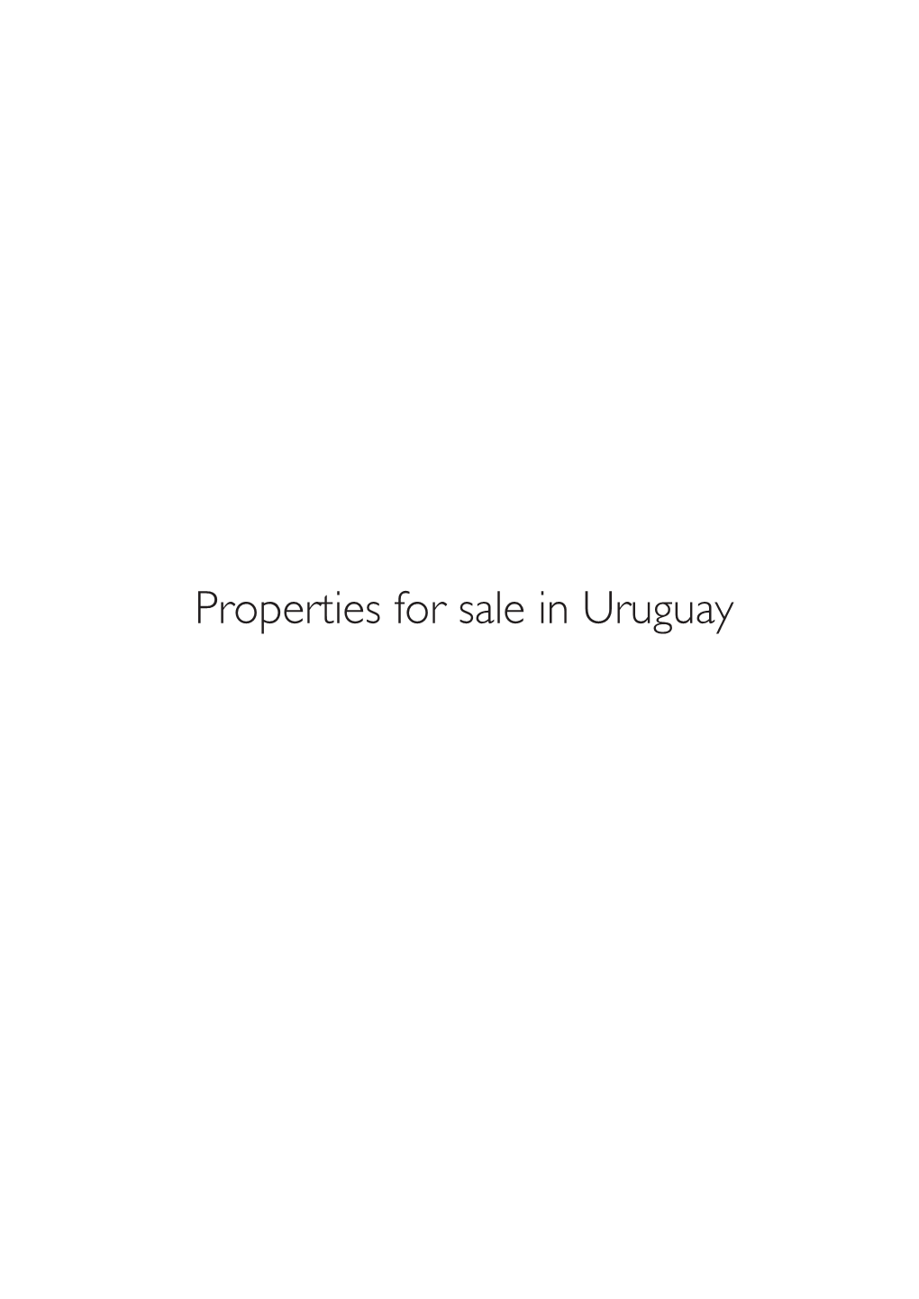 Properties for Sale in Uruguay Punta Del Este