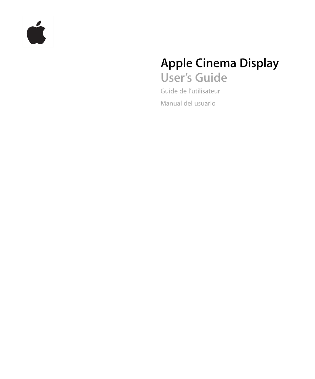 Cinema Display User's Guide