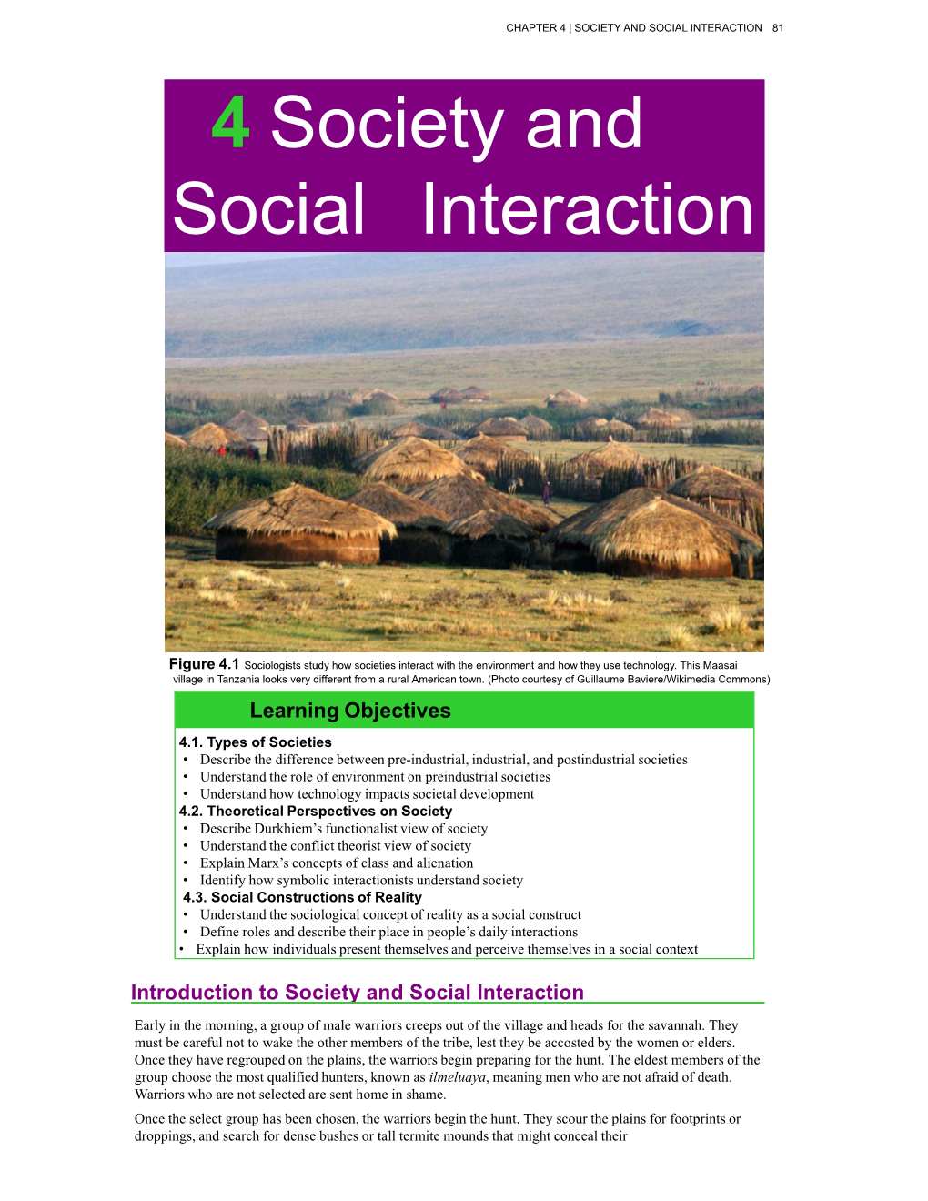 4 Society and Social Interaction