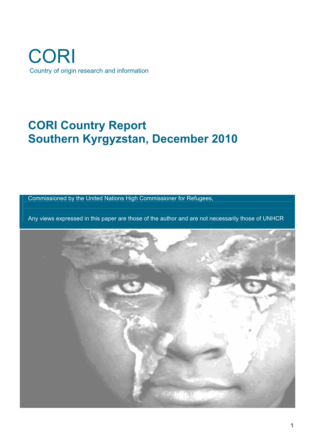 CORI Country Report Southern Kyrgyzstan, December 2010