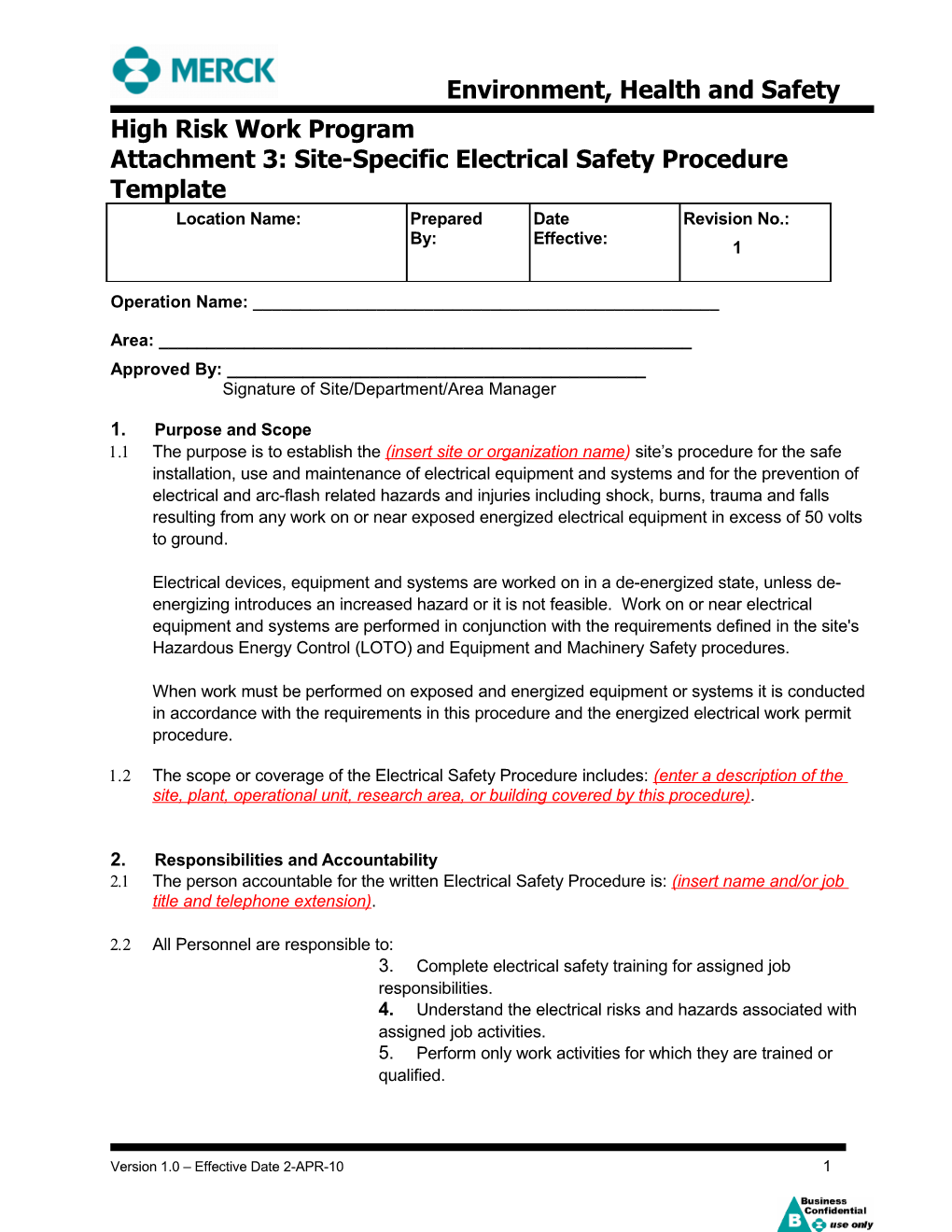 Electrical Safety Procedure