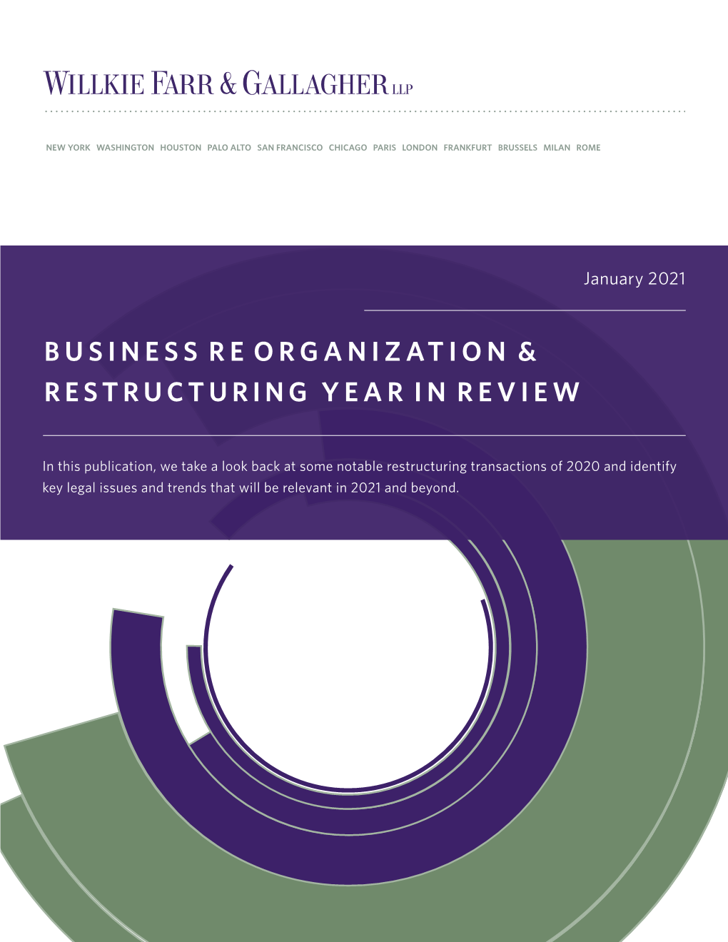 Business Reorganization & Restructuring Year in Review