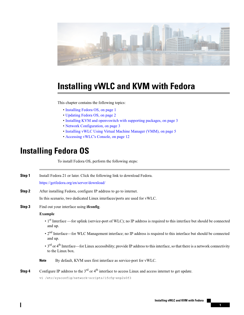 Installing Vwlc and KVM with Fedora