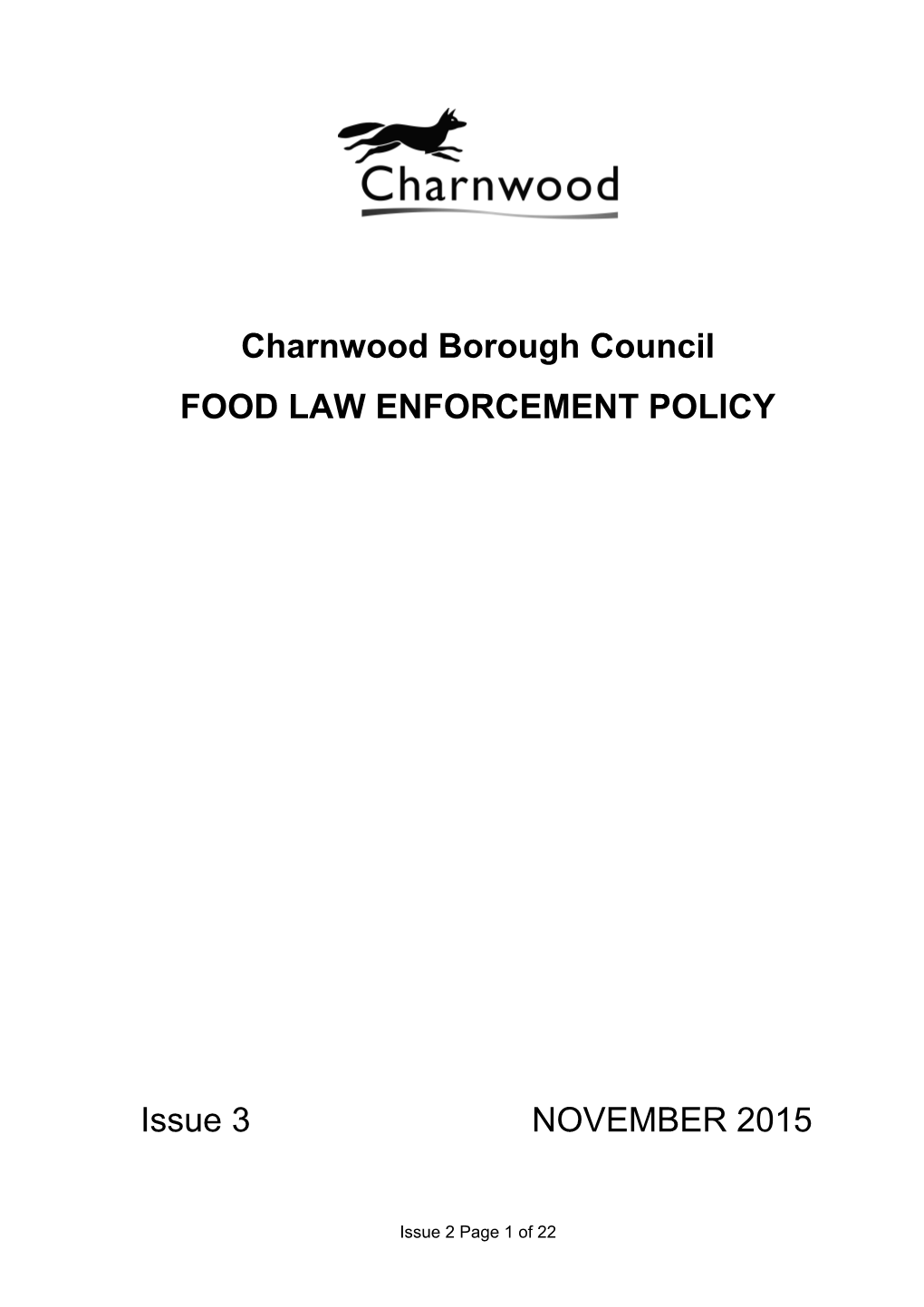 Food Law Enforcement Policy