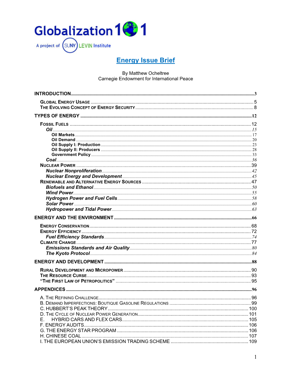 Energy Issue Brief