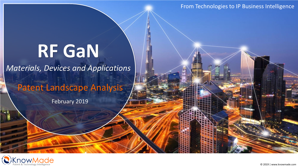 RF Gan Patent Landscape Analysis | February 2019 | Ref