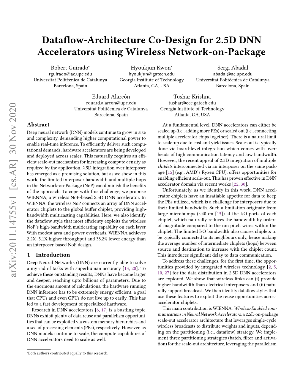 Dataflow-Architecture Co-Design for 2.5D DNN Accelerators Using Wireless Network-On-Package