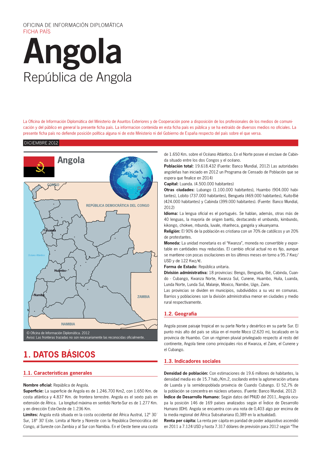 Angola República De Angola