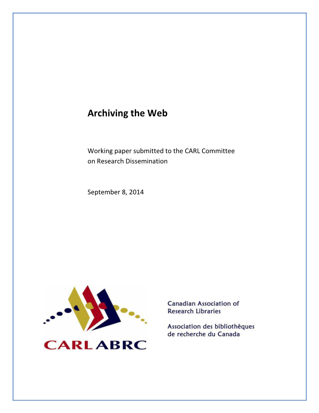 Archiving the Web