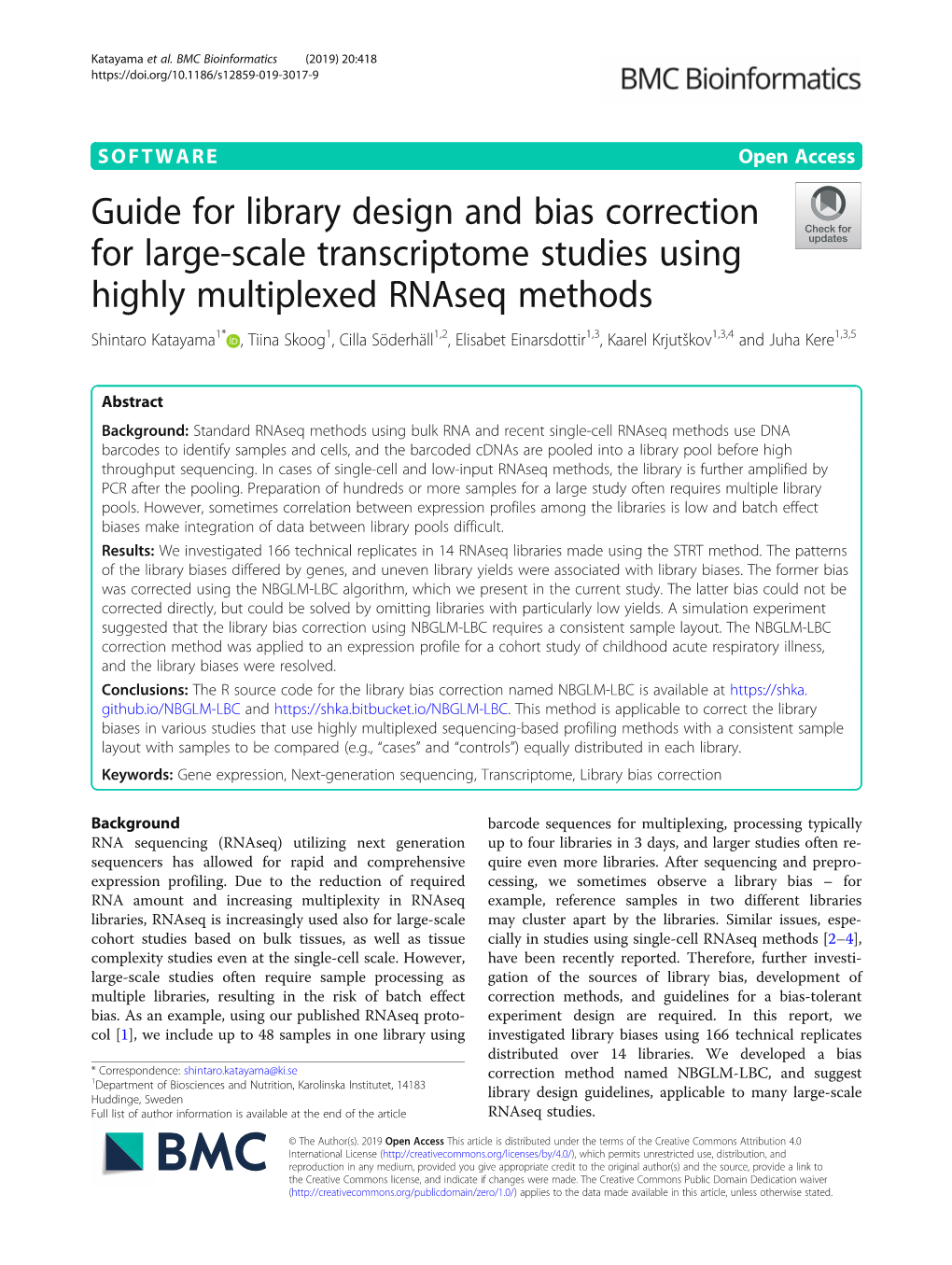Guide for Library Design and Bias Correction for Large-Scale