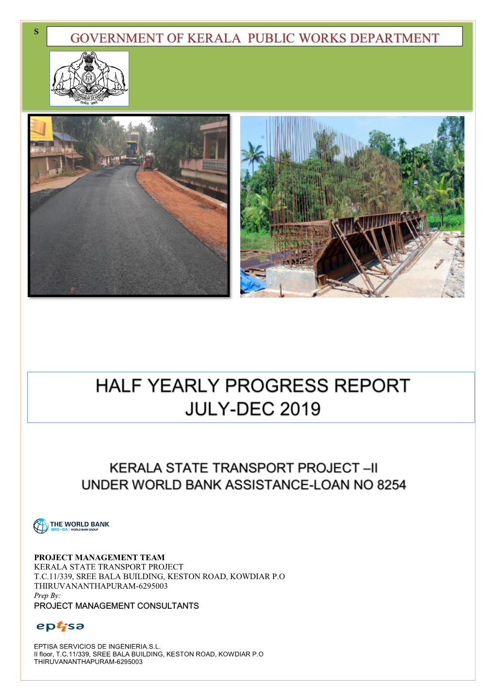 Half Yearly Progress Report July December 2019