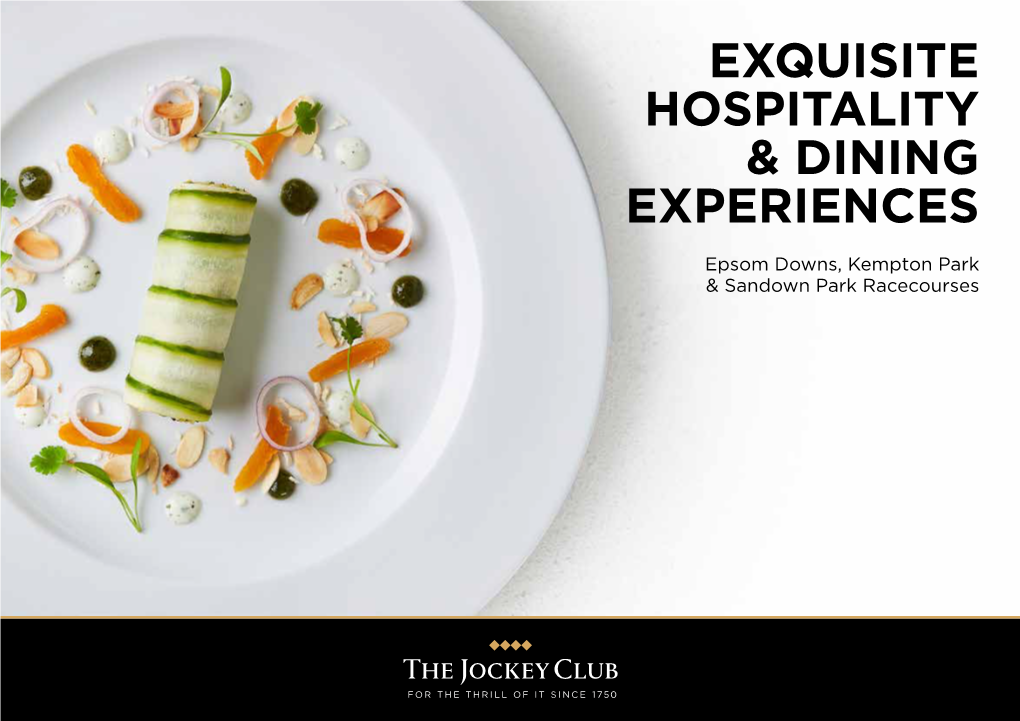 Exquisite Hospitality & Dining Experiences