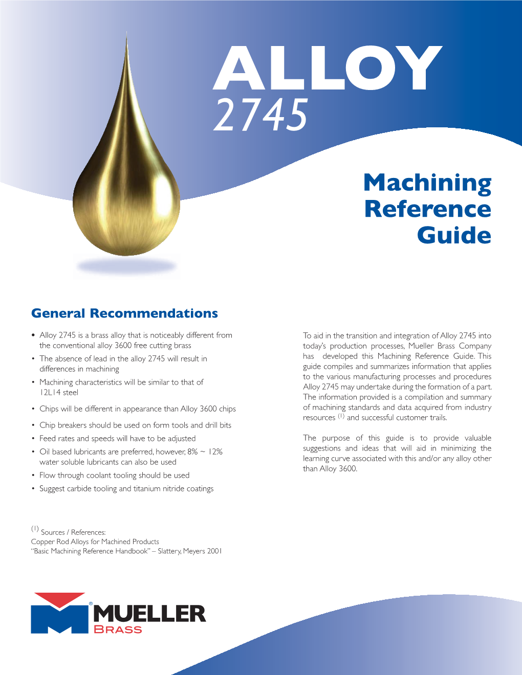 Myrons Alloy 2745 Machining Ref Guide.Indd