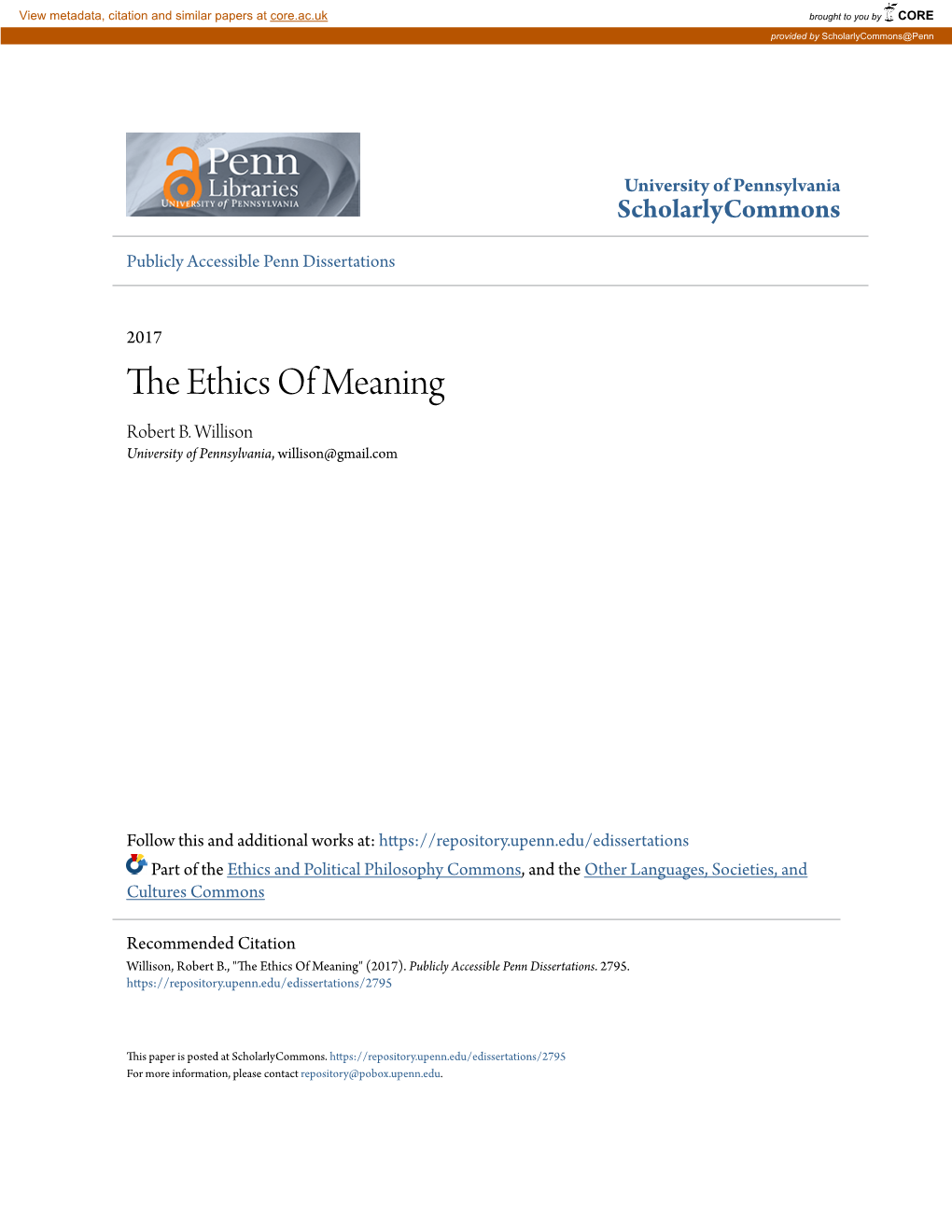 The Ethics of Meaning