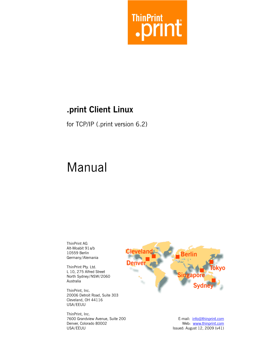 Print Client Linux for TCP/IP (.Print Version 6.2)