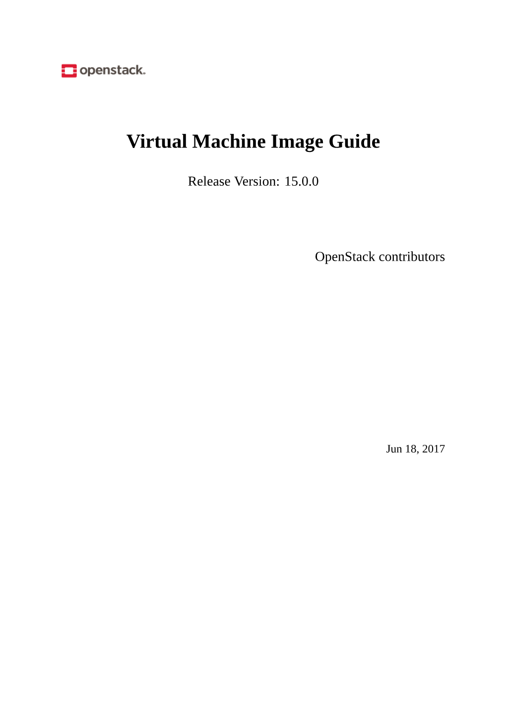 Virtual Machine Image Guide