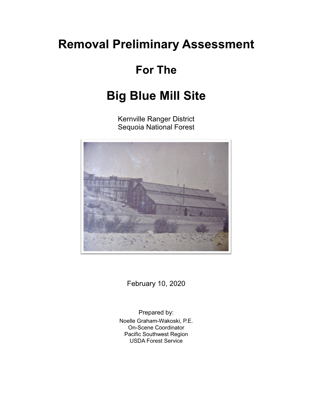 Big Blue Mill Peliminary Assessment