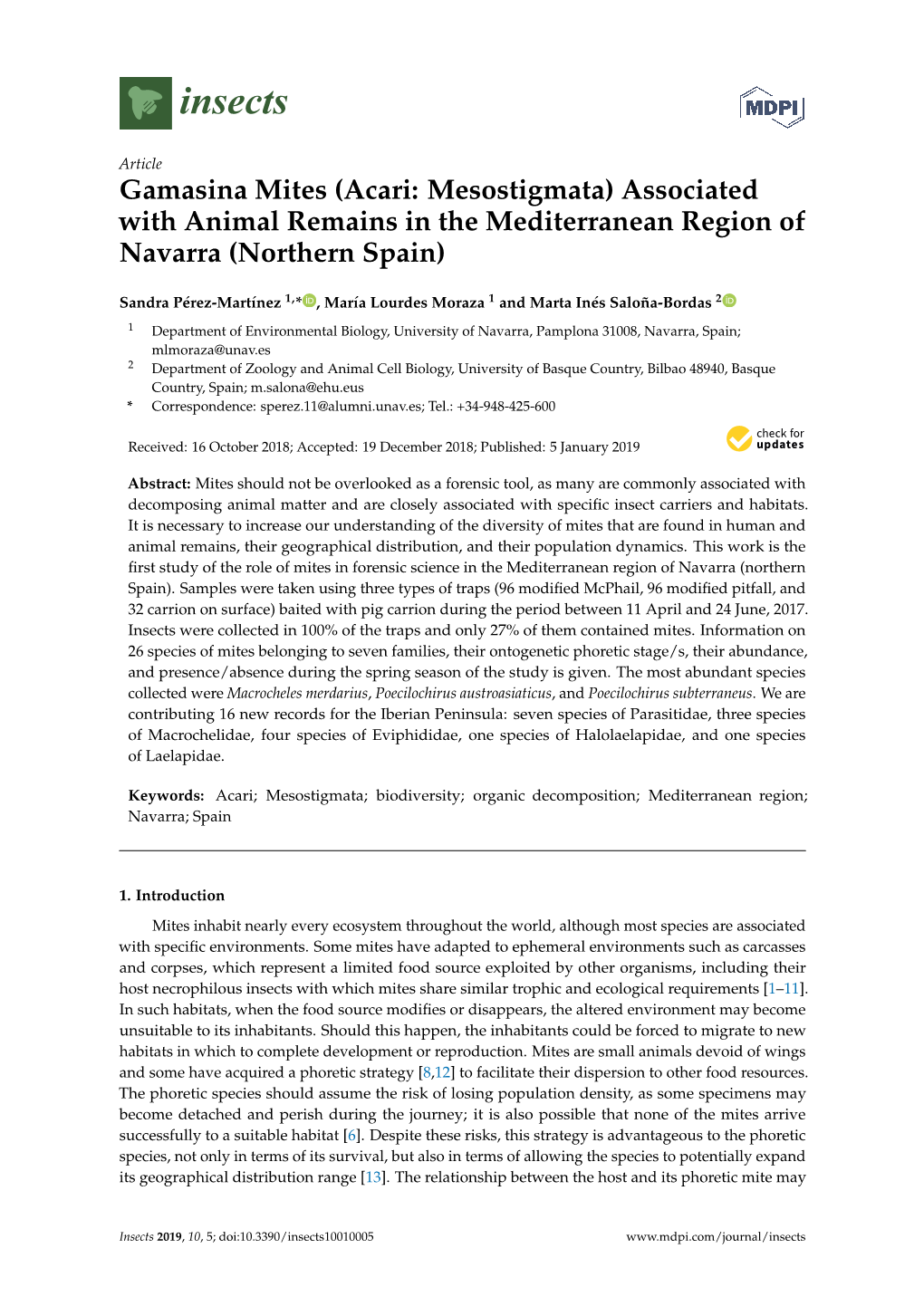 Associated with Animal Remains in the Mediterranean Region of Navarra (Northern Spain)