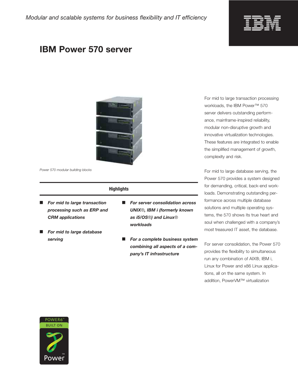 IBM Power 570 Server