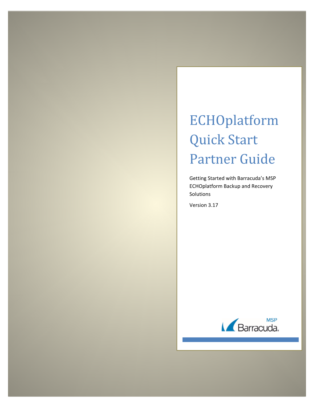 Echoplatform Quick Start Partner Guide