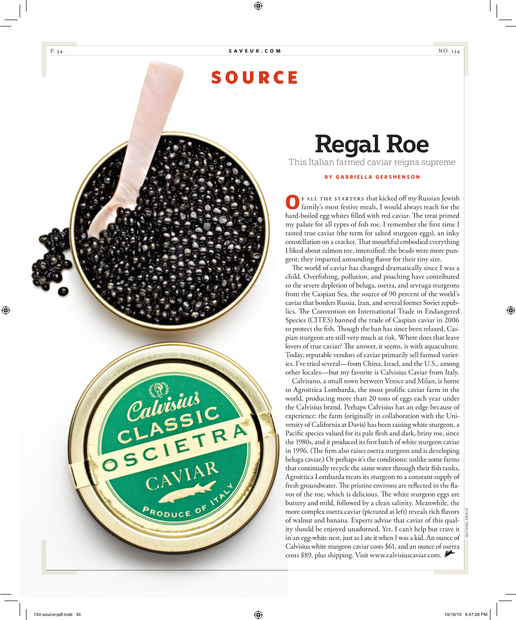 Regal Roe This Italian Farmed Caviar Reigns Supreme