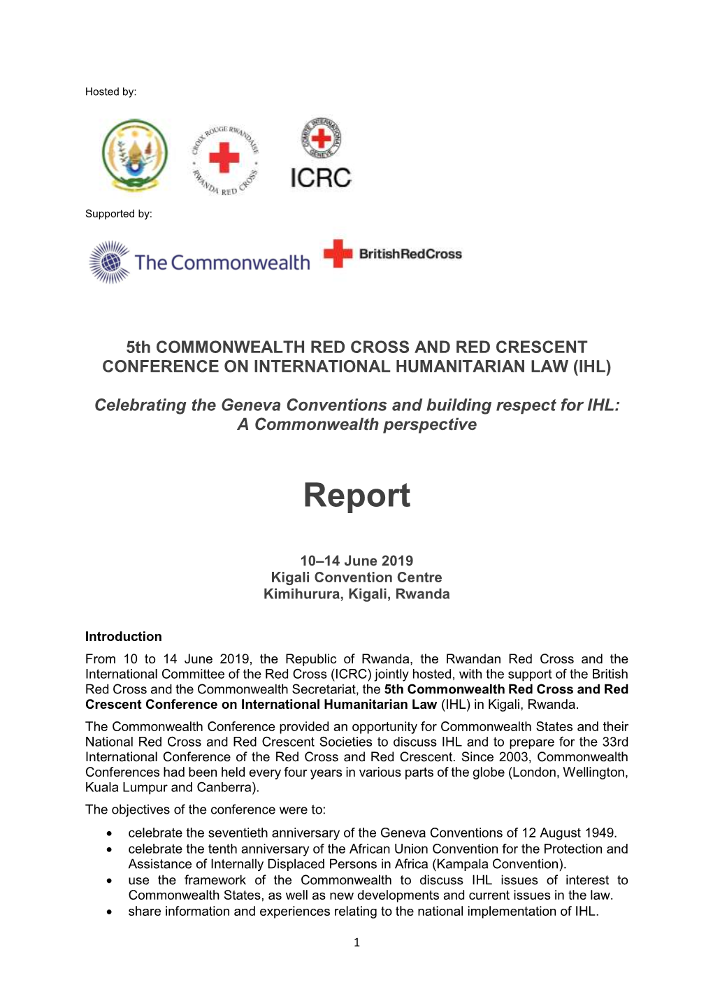 Commonwealth Conference Report 2019