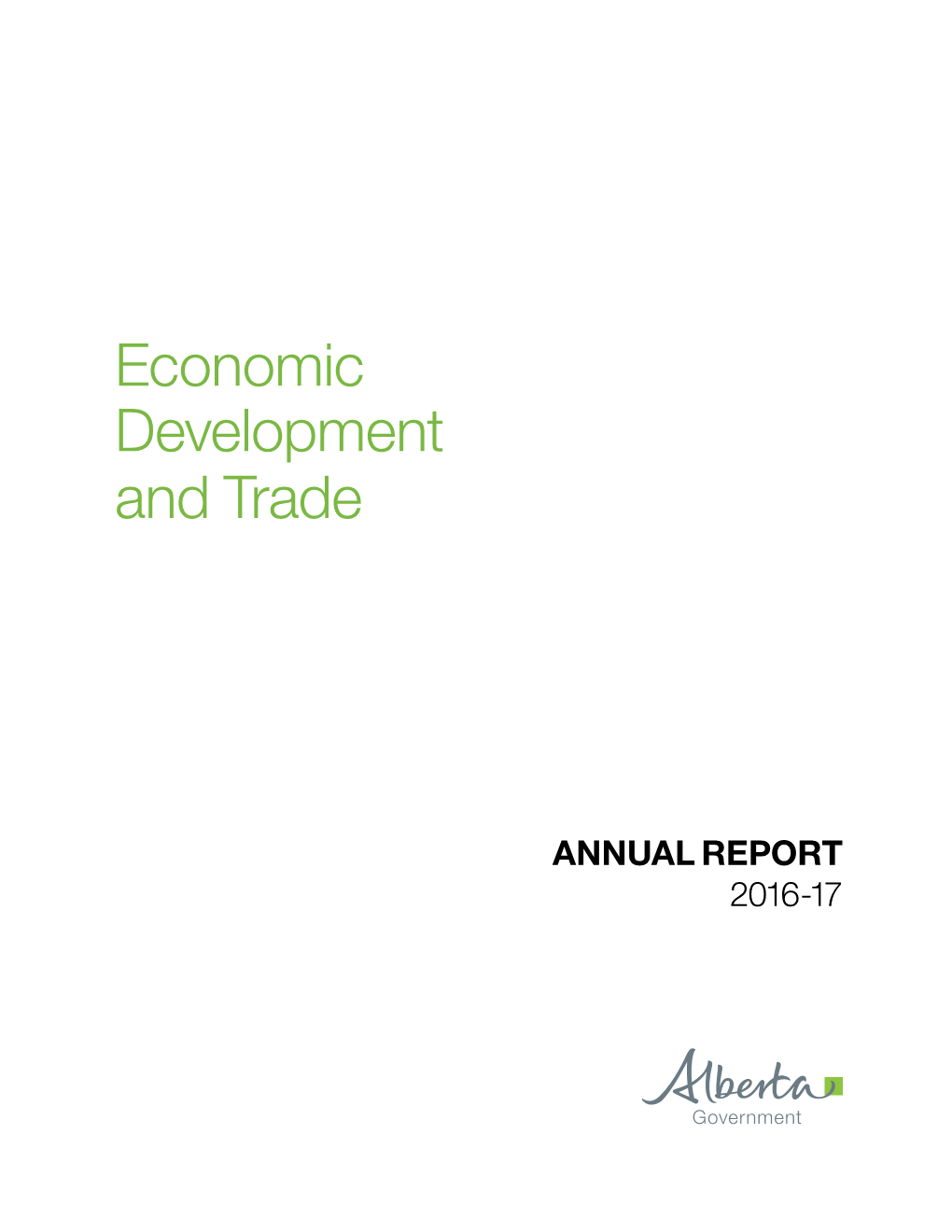 Economic Developement and Trade Annual Report 2016-17