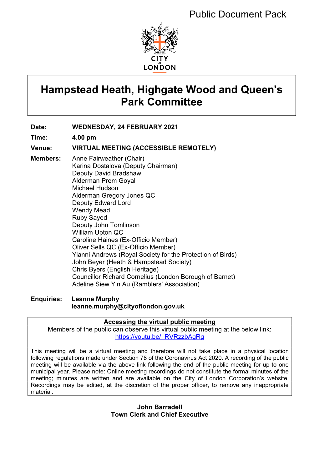 Hampstead Heath, Highgate Wood and Queen's Park Committee