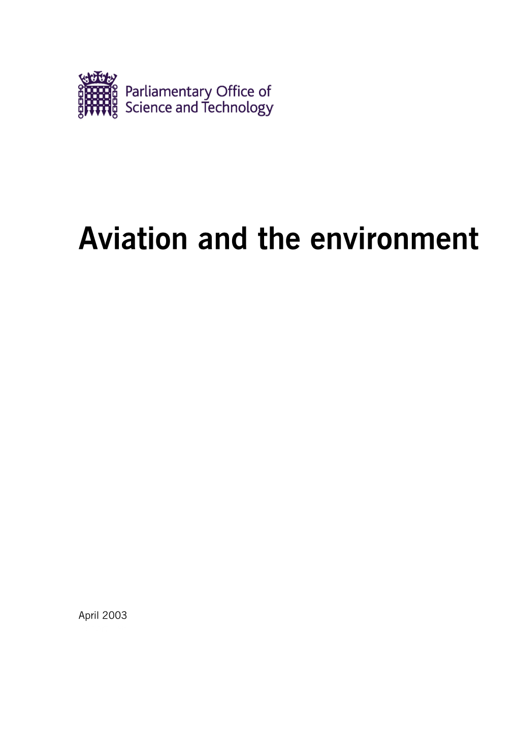 Aviation and the Environment