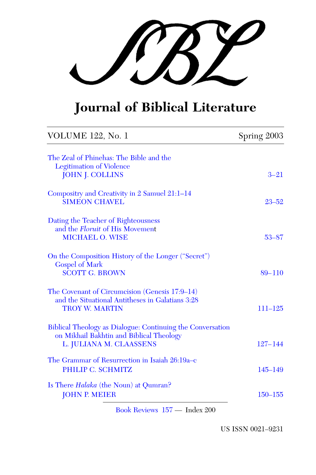 Journal of Biblical Literature