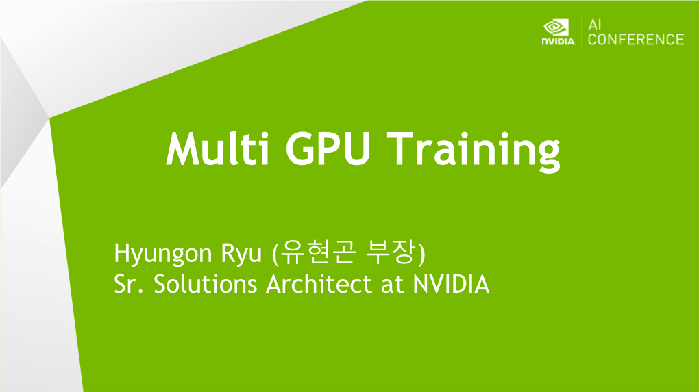 Multi GPU Training