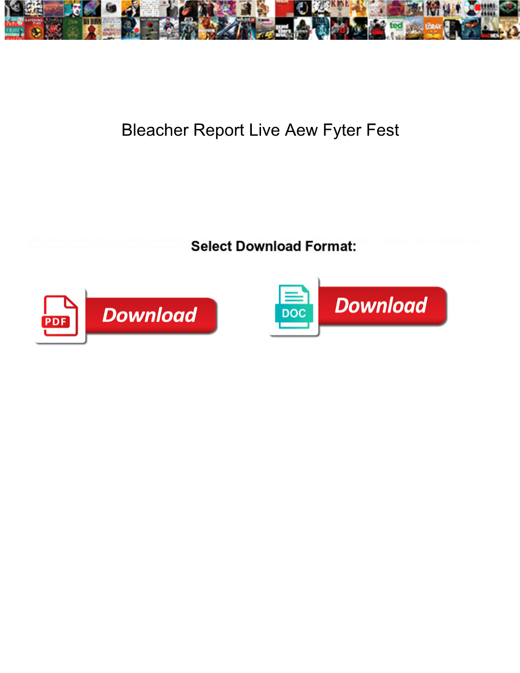 Bleacher Report Live Aew Fyter Fest