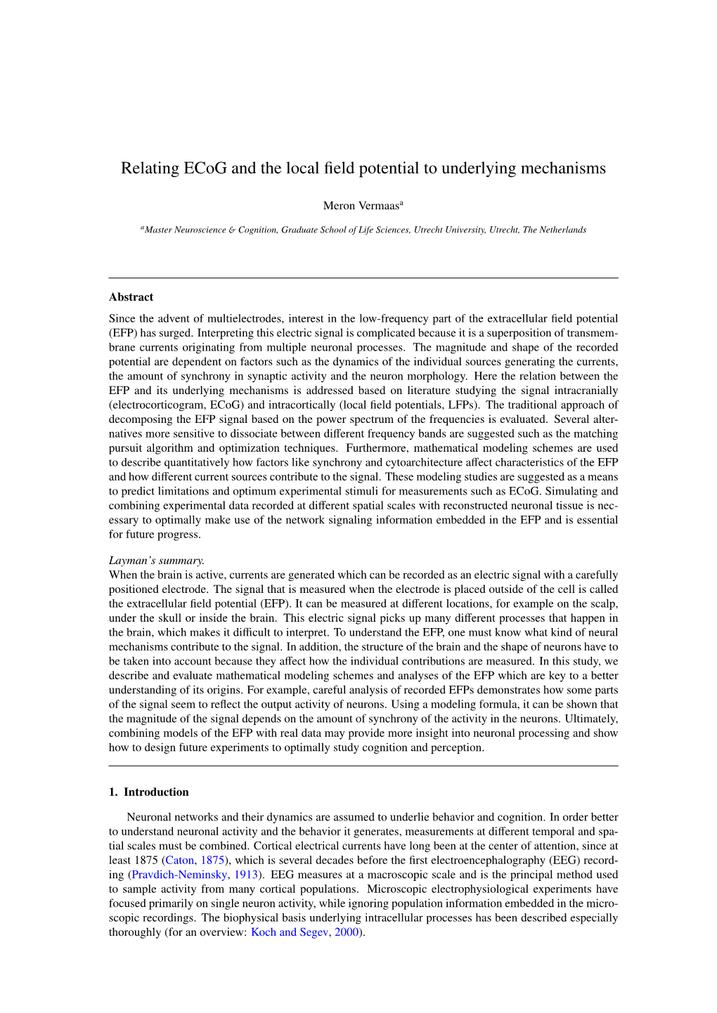 Local Field Potentials