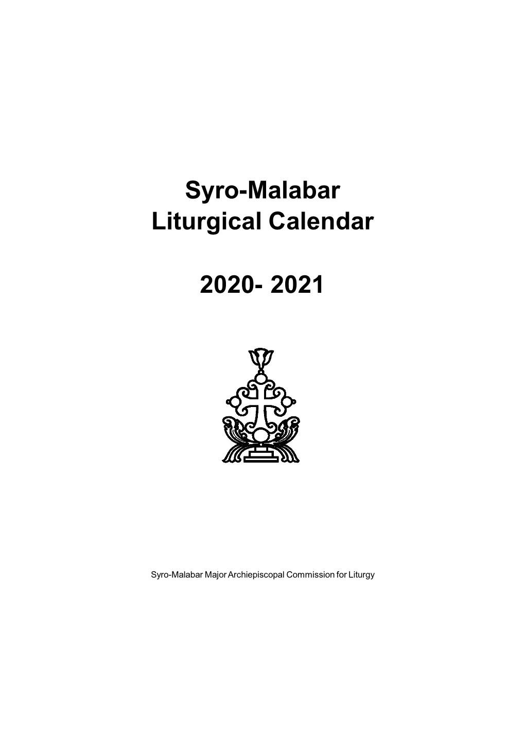 Syro-Malabar Liturgical Calendar 2020- 2021