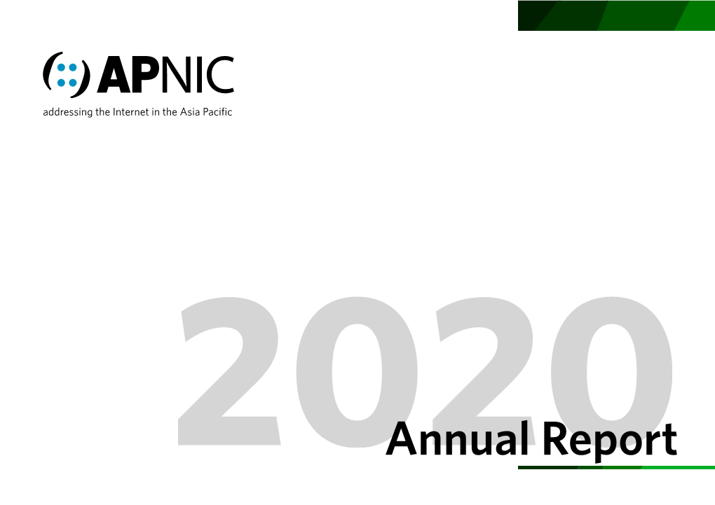 Annual Report 2020 ANNUAL REPORT