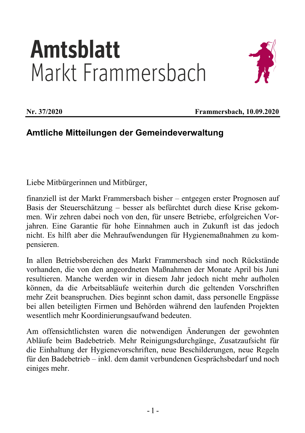 Amtsblatt Nr. 37/2020