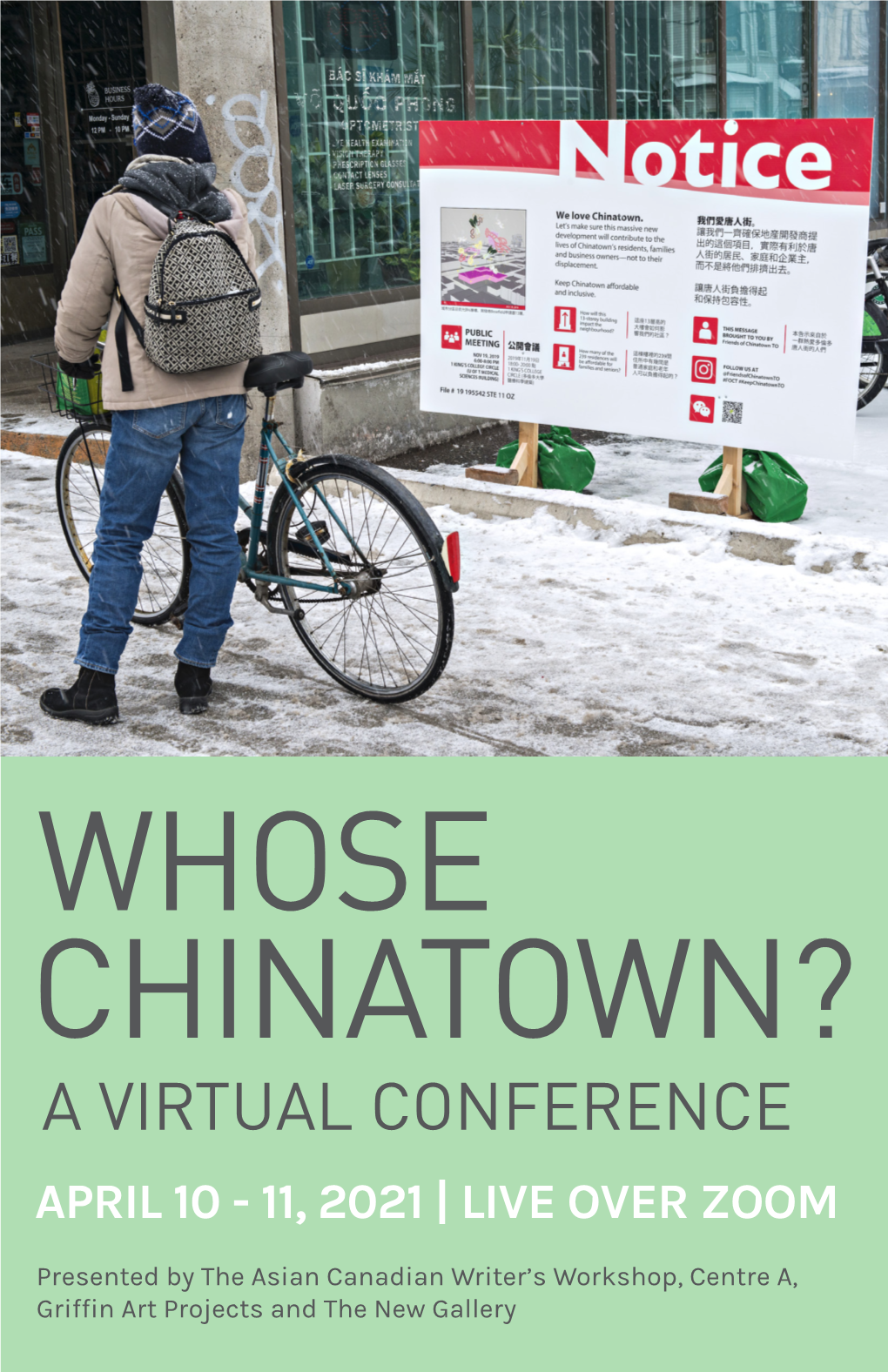 Whose Chinatown? a Virtual Conference April 10 - 11, 2021 | Live Over Zoom