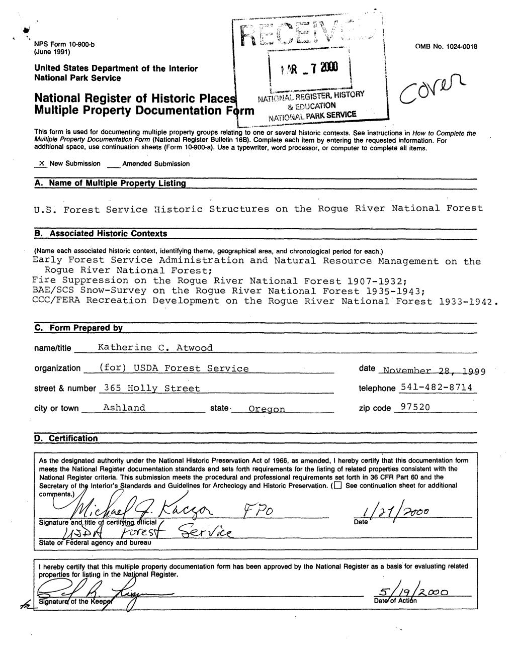 National Register of Historic Place Multiple Property Documentation Firm