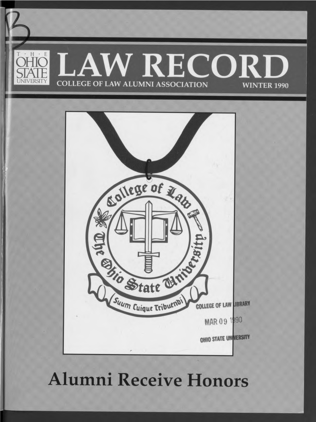 Law Record College of Law Alumni Association Winter 1990