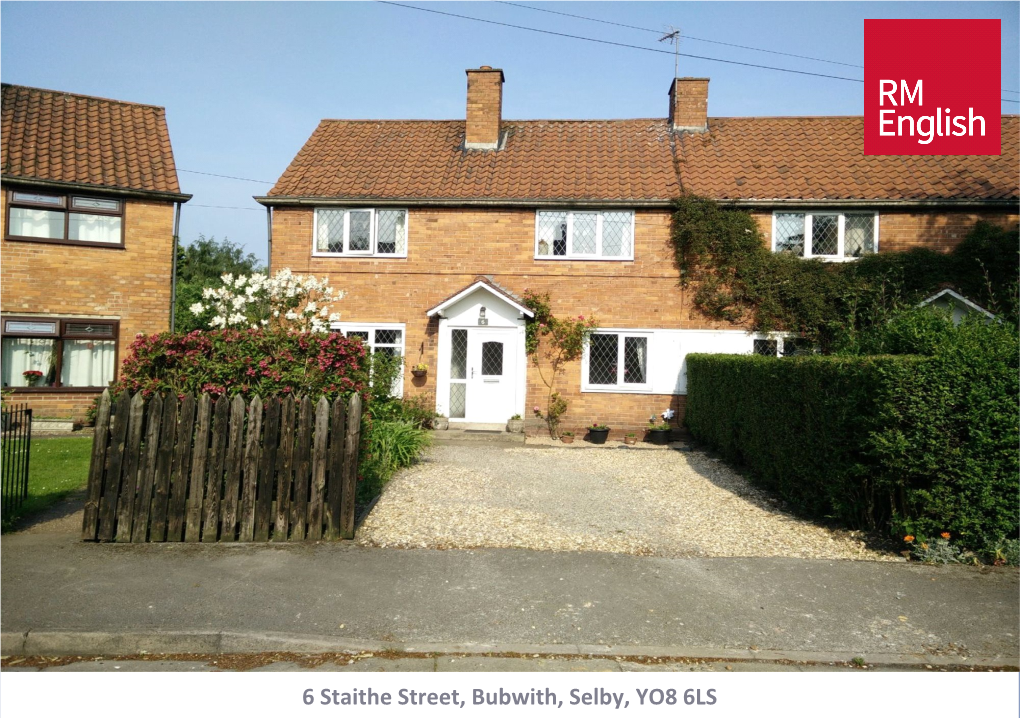6 Staithe Street, Bubwith, Selby, YO8