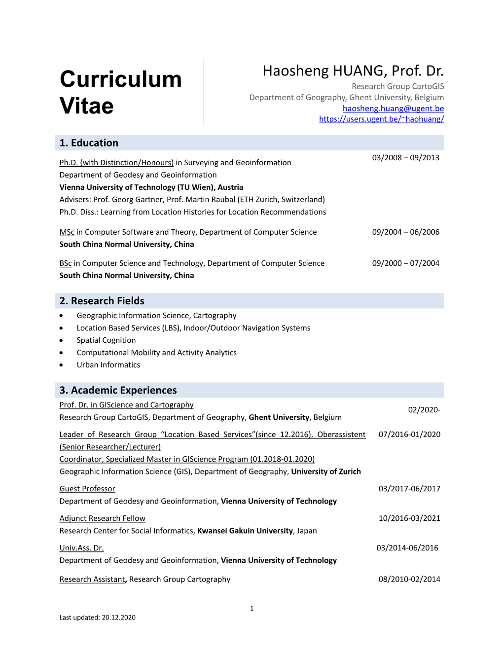 Curriculum Vitae (PDF)