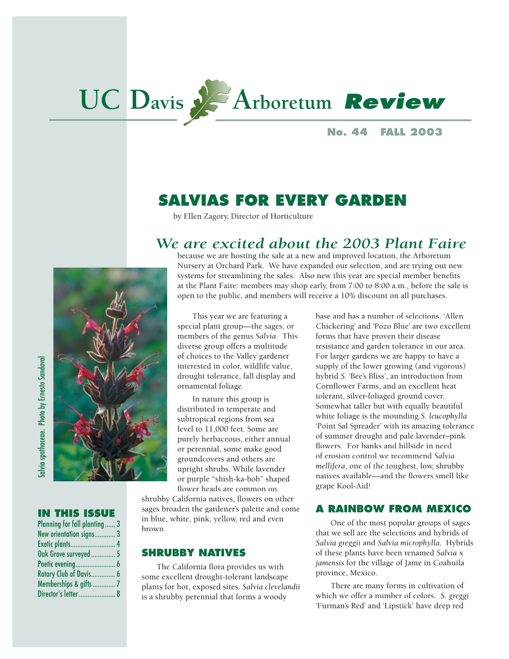 SALVIAS for EVERY GARDEN by Ellen Zagory, Director of Horticulture