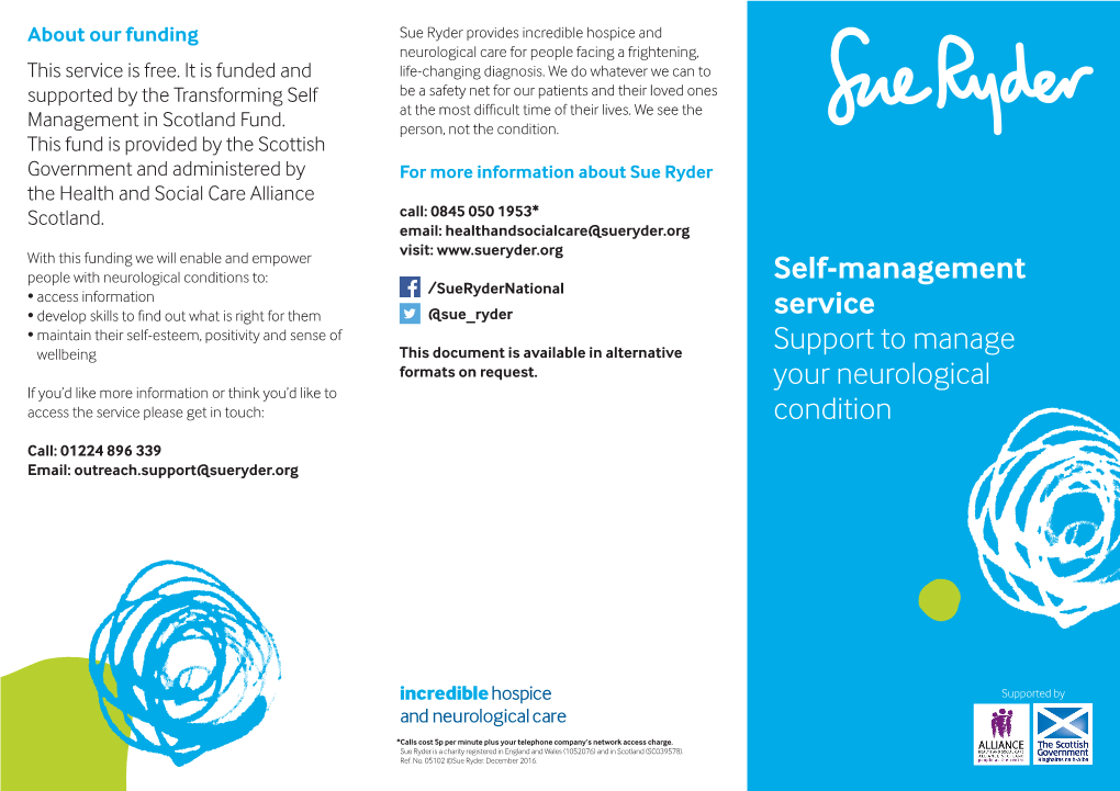 Self-Management Service Support to Manage Your Neurological Condition