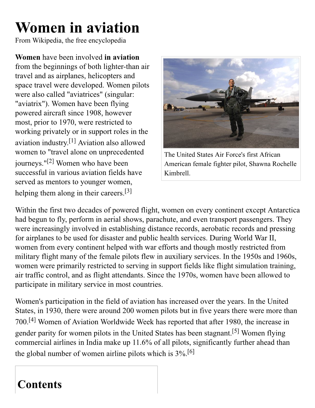 Women in Aviation from Wikipedia, the Free Encyclopedia