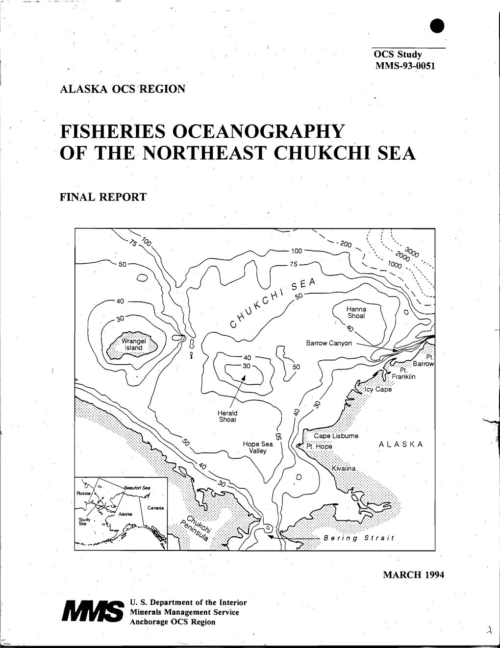 Fisheries Oceanography of the Northeast Chukchi Sea