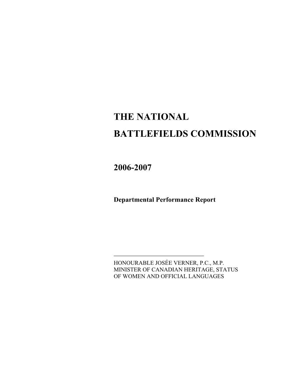 The National Battlefields Commission