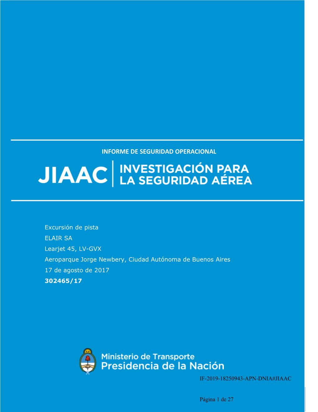 Informe De Seguridad Operacional